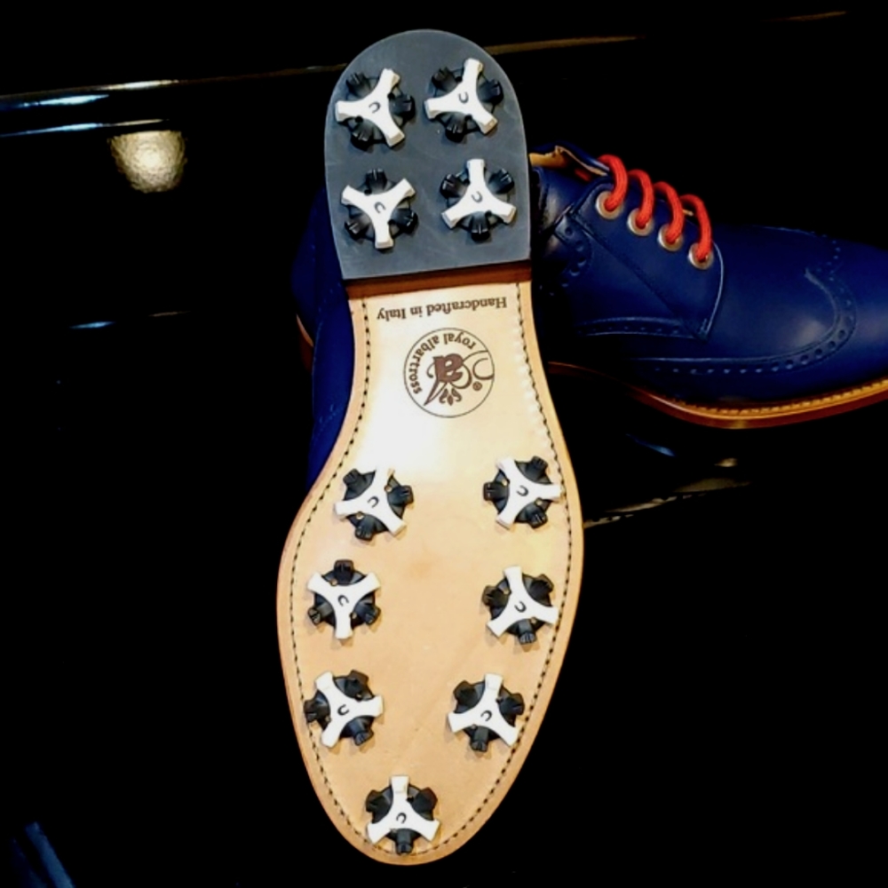 Royal Albartross Mens Golf Shoes The Blue Hard Sole Spikes US 9 / UK 8/EU 42 NEW